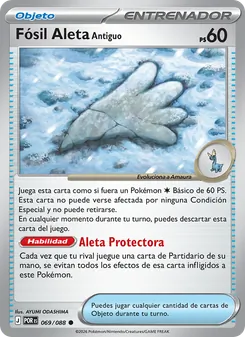 Carta Fósil Aleta Antiguo de la expansión Equilibrio Perfecto, número 069/88