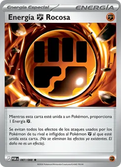 Carta Energía Fighting Rocosa de la expansión Equilibrio Perfecto, número 087/88