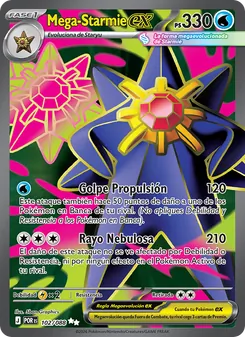 Carta Mega-Starmie ex de la expansión Equilibrio Perfecto, número 102/88
