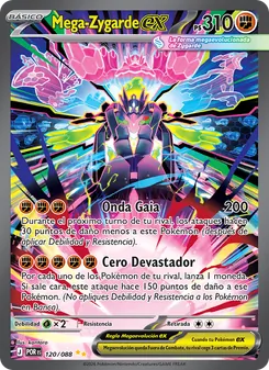 Carta Mega-Zygarde ex de la expansión Equilibrio Perfecto, número 120/88