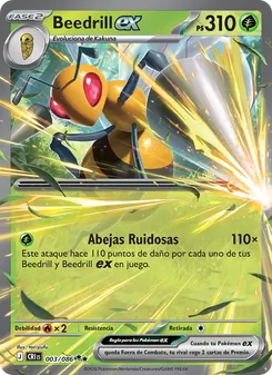 Carta Beedrill ex de la expansión Caos Creciente, número 003/86