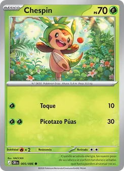 Carta Chespin de la expansión Caos Creciente, número 005/86