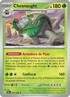 Carta Chesnaught de la expansión Caos Creciente, número 007/86