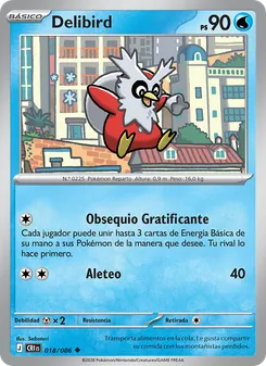 Carta Delibird de la expansión Caos Creciente, número 018/86