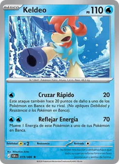 Carta Keldeo de la expansión Caos Creciente, número 019/86
