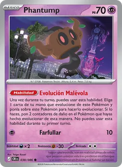 Carta Phantump de la expansión Caos Creciente, número 038/86