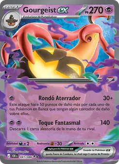 Carta Gourgeist ex de la expansión Caos Creciente, número 041/86