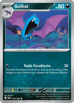 Carta Golbat de la expansión Caos Creciente, número 050/86