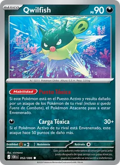 Carta Qwilfish de la expansión Caos Creciente, número 052/86