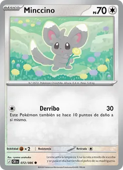 Carta Minccino de la expansión Caos Creciente, número 072/86