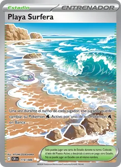 Carta Playa Surfera de la expansión Caos Creciente, número 114/86