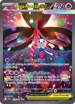 Carta Mega-Floette ex de la expansión Caos Creciente, número 117/86