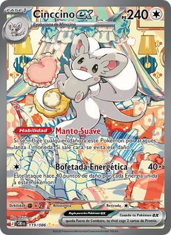 Carta Cinccino ex de la expansión Caos Creciente, número 119/86