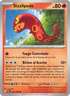 Carta Sizzlipede de la expansión Oscuridad Absoluta, número 009/84