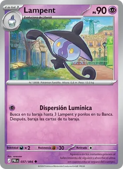Carta Lampent de la expansión Oscuridad Absoluta, número 037/84