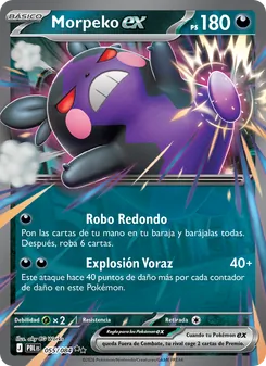 Carta Morpeko ex de la expansión Oscuridad Absoluta, número 055/84