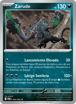 Carta Zarude de la expansión Oscuridad Absoluta, número 056/84