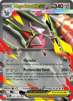 Carta Mega-Excadrill ex de la expansión Oscuridad Absoluta, número 065/84