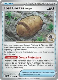 Carta Fósil Coraza Antiguo de la expansión Oscuridad Absoluta, número 072/84