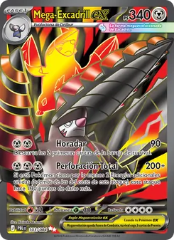 Carta Mega-Excadrill ex de la expansión Oscuridad Absoluta, número 103/84