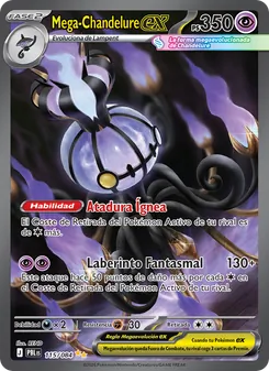 Carta Mega-Chandelure ex de la expansión Oscuridad Absoluta, número 115/84