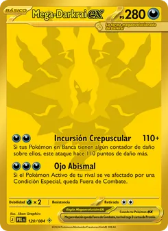 Carta Mega-Darkrai ex de la expansión Oscuridad Absoluta, número 120/84