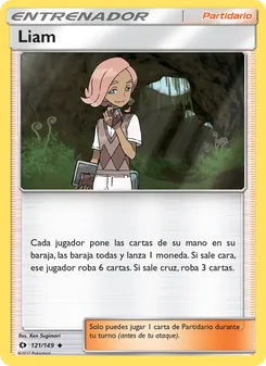Carta Liam de la expansión Sol y Luna, número 121/149