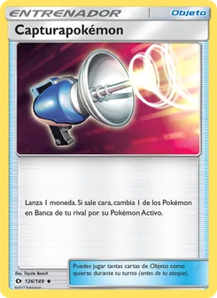 Carta Capturapokémon de la expansión Sol y Luna, número 126/149