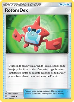 Carta RotomDex de la expansión Sol y Luna, número 131/149