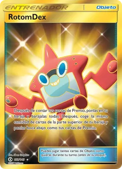 Carta RotomDex de la expansión Sol y Luna, número 159/149