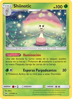 Carta Shiinotic de la expansión Sol y Luna, número 17/149