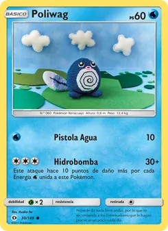 Carta Poliwag de la expansión Sol y Luna, número 30/149
