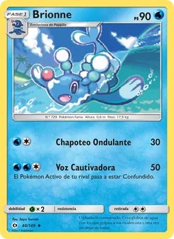 Carta Brionne de la expansión Sol y Luna, número 40/149