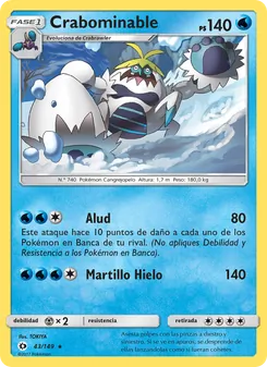 Carta Crabominable de la expansión Sol y Luna, número 43/149