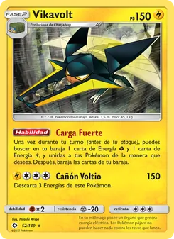 Carta Vikavolt de la expansión Sol y Luna, número 52/149