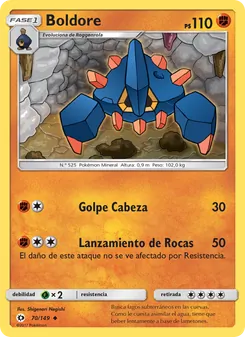 Carta Boldore de la expansión Sol y Luna, número 70/149
