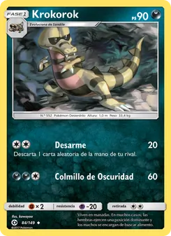 Carta Krokorok de la expansión Sol y Luna, número 84/149
