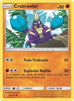 Carta Crabrawler de la expansión Vínculos Indestructibles, número 104/214