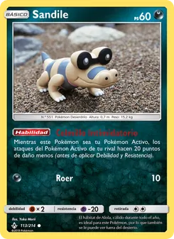 Carta Sandile de la expansión Vínculos Indestructibles, número 113/214