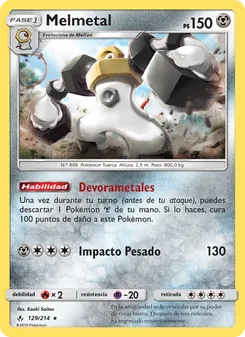 Carta Melmetal de la expansión Vínculos Indestructibles, número 129/214