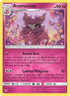 Carta Aromatisse de la expansión Vínculos Indestructibles, número 142/214