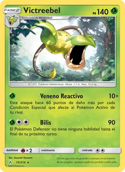 Carta Victreebel de la expansión Vínculos Indestructibles, número 15/214