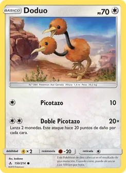 Carta Doduo de la expansión Vínculos Indestructibles, número 150/214