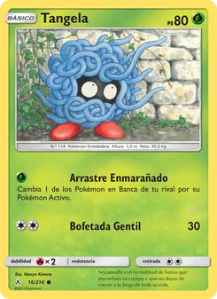 Carta Tangela de la expansión Vínculos Indestructibles, número 16/214