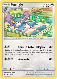 Carta Purugly de la expansión Vínculos Indestructibles, número 160/214