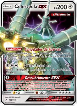 Carta Celesteela GX de la expansión Vínculos Indestructibles, número 163/214