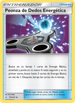 Carta Peonza de Dedos Energética de la expansión Vínculos Indestructibles, número 170/214
