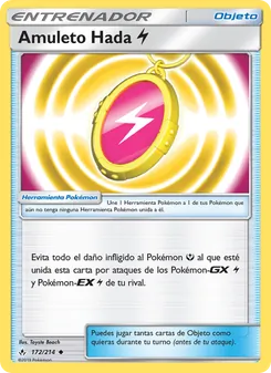Carta Amuleto Hada Lightning de la expansión Vínculos Indestructibles, número 172/214
