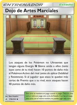 Carta Dojo de Artes Marciales de la expansión Vínculos Indestructibles, número 179/214