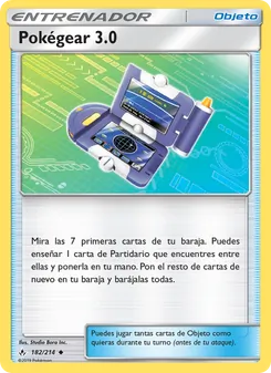 Carta Pokégear 3.0 de la expansión Vínculos Indestructibles, número 182/214